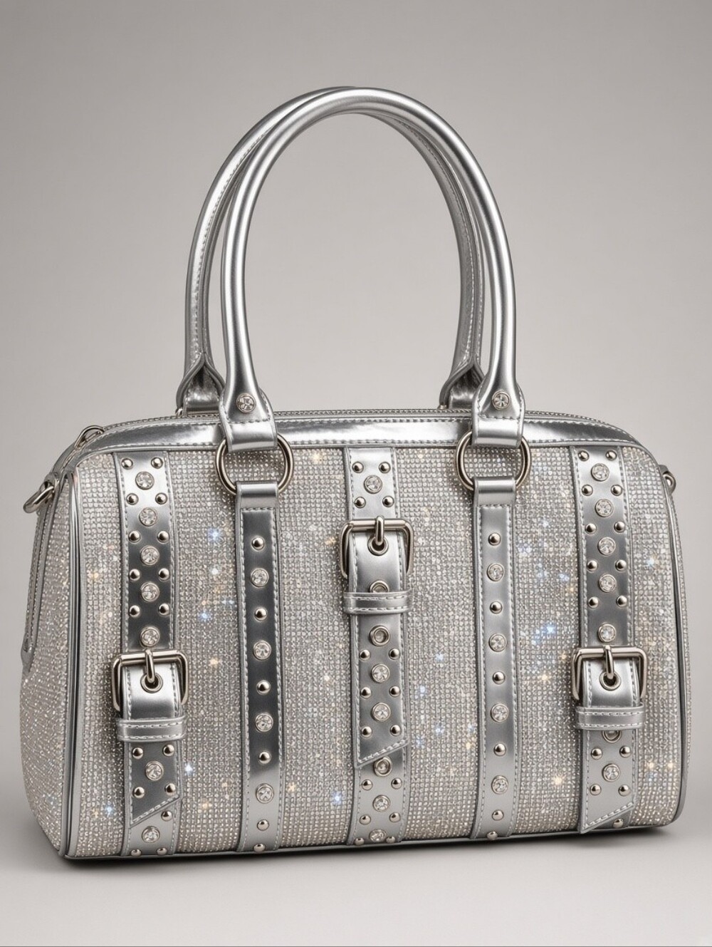 Current Mood Wicked Way Mini Bag Silver Rhinestone Bling Y2K McBling Goth NWT